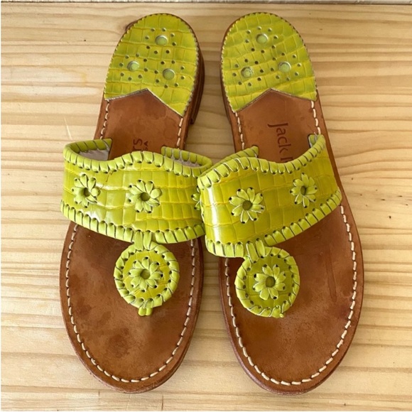 Jack Rogers Lime Green Sandals - Picture 1 of 4
